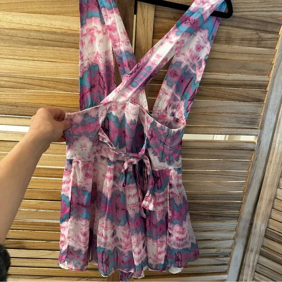Rare Vanessa Mooney Watercolor Venus Multicolor Romper size S